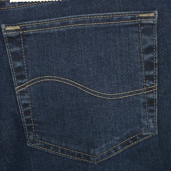 Lee 1889 Relaxed‎ Fit Straight Jeans Stretch Dark 8 Petite 8P - Picture 8 of 11